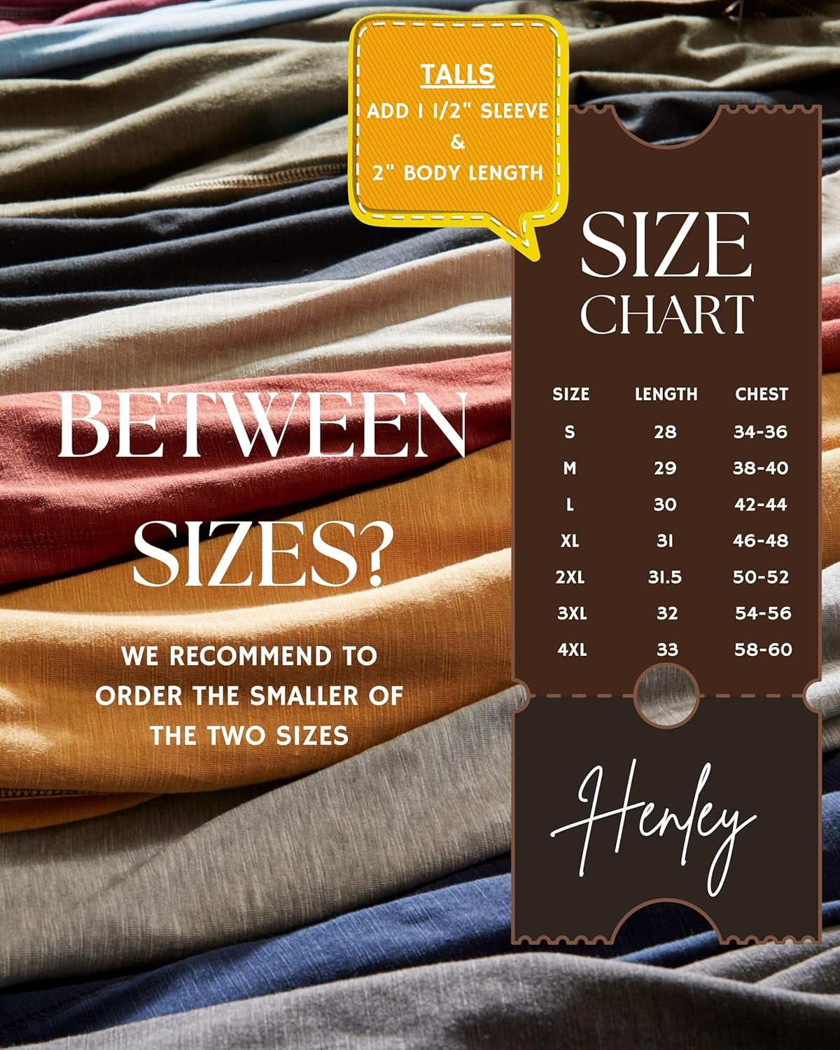 Henley Long Sleeve Shirts for Men - Mens Henley with Flex Material