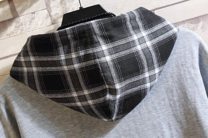 Japan Style Patchwork Hoodies Men Characters Streetwear Hoodie Men Sweatshirt